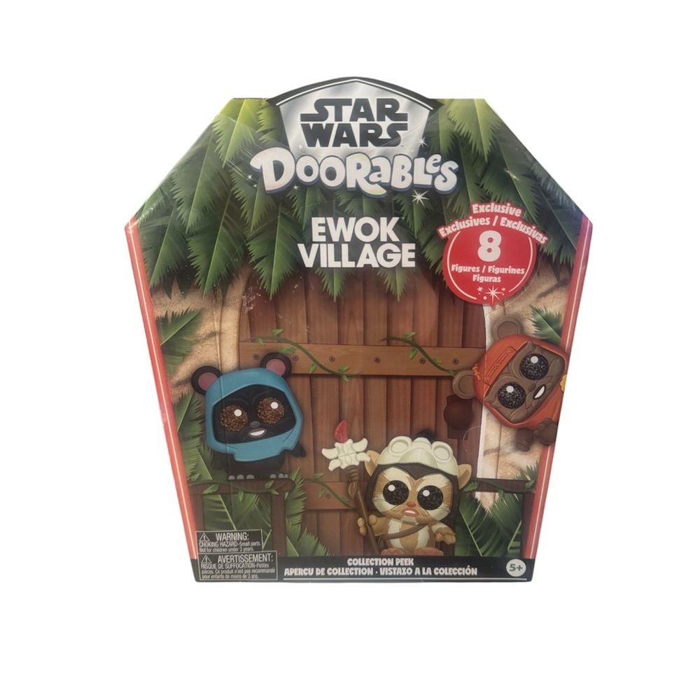 Star Wars Doorables Ewok Village Set - Brown, Blue, Red